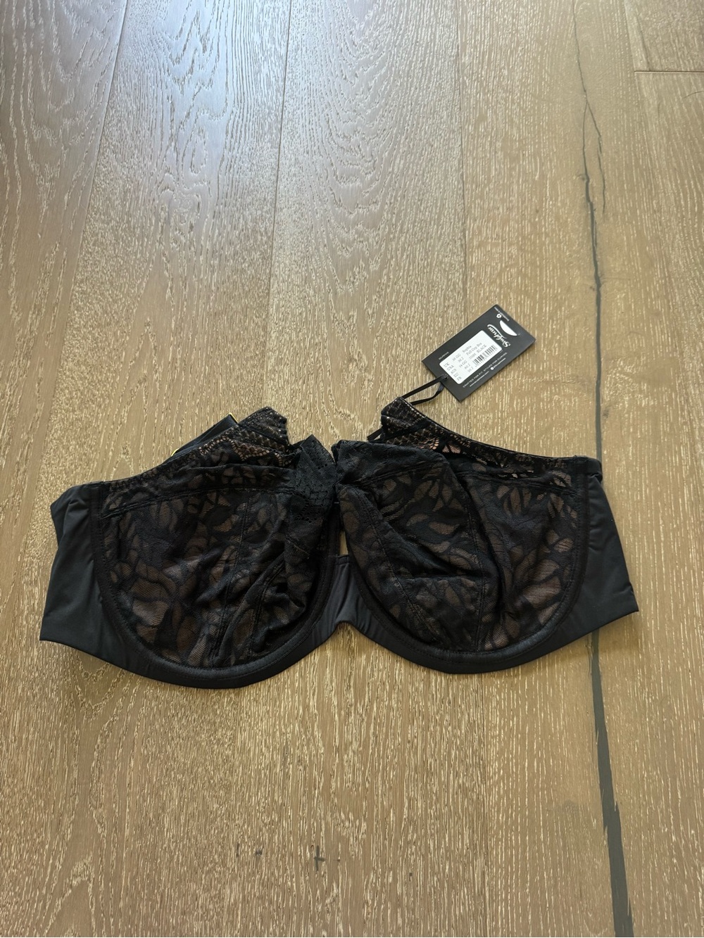 Sculptresse Sophia Black Lace Underwire Strapless Bra